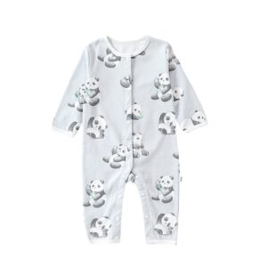 Kids Baby Boys Girls Casual Cute Tiny Flower Animals Print Long Sleeve Romper