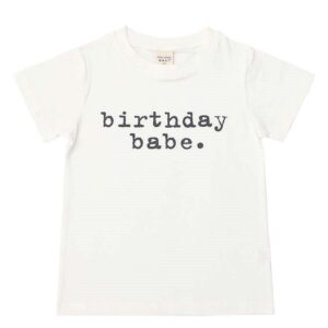 Kid Boy Girl Birthday Print White Tee