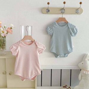 Kids Baby Boys Girls Casual Cute Stripe Romper