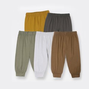 Kids Baby Boys Girls Casual Basic Solid Color Trousers