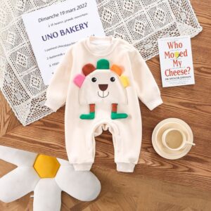 Kids Baby Boys Girls Autumn Winter Casual Cute Fleeces Long Sleeve Romper