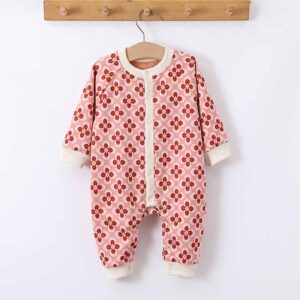 Kids Baby Boys Girls Casual Cute Flower Print Long Sleeve Romper