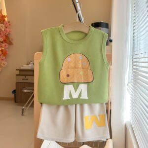 Kids Baby Boys Casual Cute Letter Print Sleeveless Tank Top Shorts Set