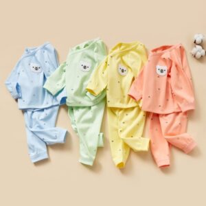 Kids Baby Boys Girls Casual Cute Stripe Cartoon Long Sleeve Top Trousers Set