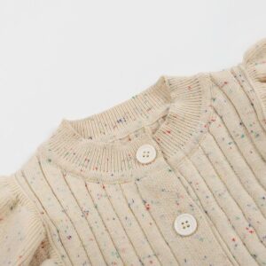 Kids Baby Boys Girls Spring And Autumn Casual Cute Rib-Knit Long Sleeve Romper