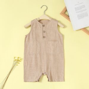 Toddler Baby Infant Girls Boys Sleeveless Jumpsuit