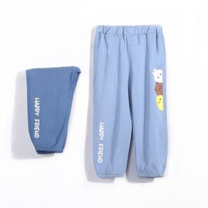 Kids Boys Cute Cartoon Pattern Elastic Denim Pants