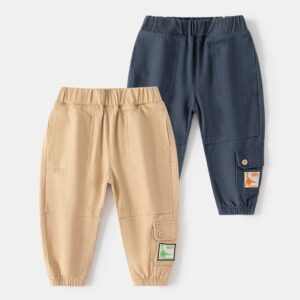 Children Kids Toddlers Fashion Boys Dinosaur Label Pants