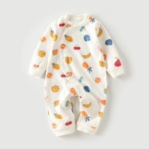 Kids Baby Boys Girls Casual Cute Cartoon Animal Print Long Sleeve Romper