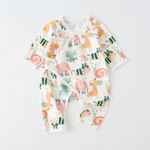 Kids Baby Boys Girls Spring And Autumn Casual Cute Cartoon Print Long Sleeve Romper