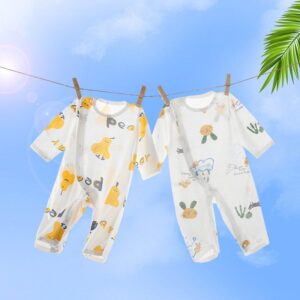 Kids Baby Boys Girls Spring Autumn Casual Cute Cartoon Print Long Sleeve Romper