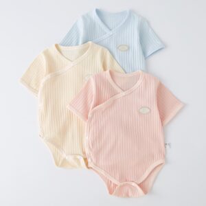 Kids Baby Boys Girls Casual Cute Stripe Short Sleeve Romper