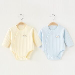 Kids Baby Boys Girls Casual Cute Solid Color Long Sleeve Romper