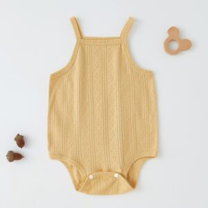 Kids Baby Boys Girls Cute Solid Color Cami Romper