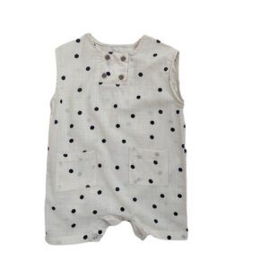 Kids Baby Boys Girls Casual Cute Polka Dot Print Sleeveless Romper
