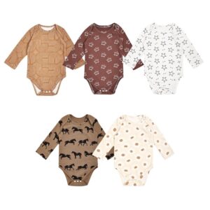 Kids Baby Boys Girls Cute Cartoon Print Long Sleeve Round Neck Romper