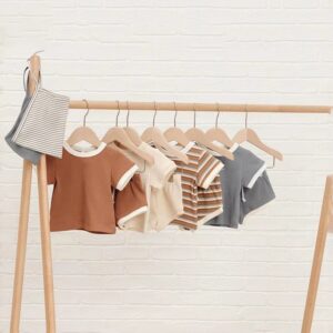 Baby Boys Casual Round Neck Short Sleeve Loose T-Shirt And Elastic Shorts Set