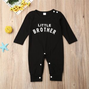 Fashion Baby Alphabet Letter Print Long Sleeve Jumpsuit