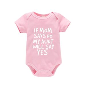 Toddlers Newborn Baby Fashion Boys Girls Short Sleeve Letter Print Basic Bodysuit