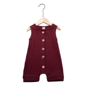 Kids Simple Solid Color Sleeveless One-piece