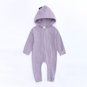 Baby Cute Dinosaur Type Long Sleeve Hoodie Rompers