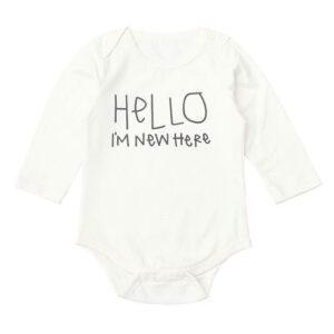 Newborn Baby Girl Boy Letter Print Bodysuit