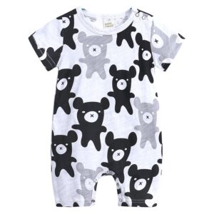 Cartoon Baby Clothes 0-24 Cartoon Short-sleeved Jumpsuit