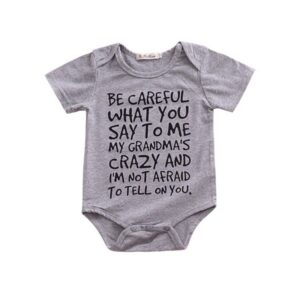 Hot Selling Fashion Solid Color Short Sleeve Letter Printed Slim Fit Baby Bodysuit With Organic Cotton