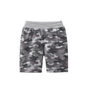 Boys Basic Camouflage Elastic Casual Shorts