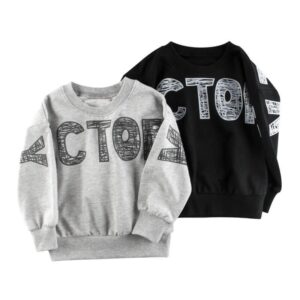 Boys Fashion Graffiti Letters Pattern Sweatshirt