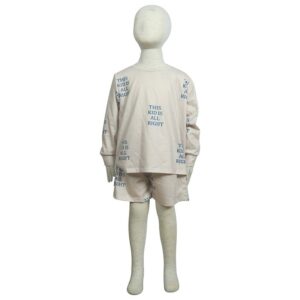 Boys Fashion Letter Printed Sweatshirt And Shorts Set