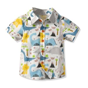 Boys Cotton Dinosaur Printed Shirts