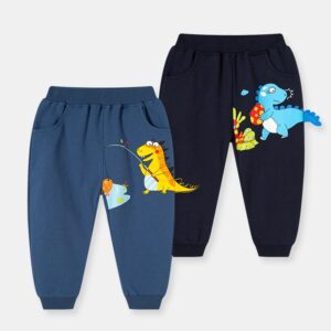 Boys Cute Dinosaur Pattern Jogger Pants
