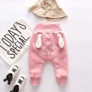 Kids Rabbit Ears Decoration Warm Pants