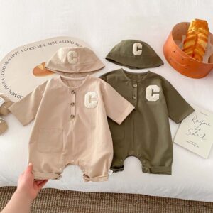 Kids Baby Boys Casual Cute Letter Short Sleeve Round Neck Bodysuit