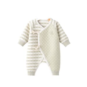 Kids Baby Boys Girls Casual Cute Stripe Long Sleeve Round Neck Bodysuit
