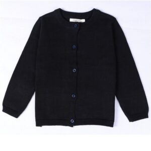Baby Kid Solid Color Button Design Knitwear