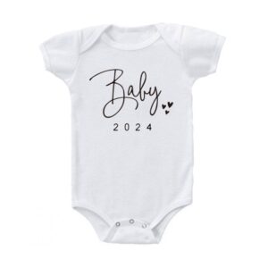 Toddlers Newborn Baby Girls Boys 2024 Letter Printing Short Sleeves Bodysuit
