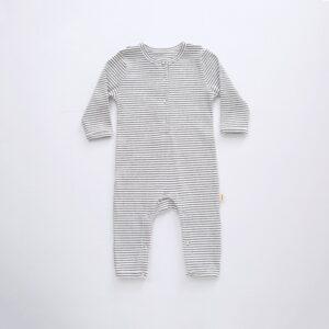 Kids Baby Unisex Spring Cute Casual Striped Solid Color Snaps Round Neck Bodysuit