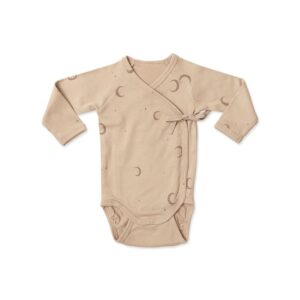 Kids Baby Girls Boys Spring Autumn Cute Cotton Moon Dinosaur Olive Pattern Side Open Long Sleeve Romper