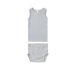 Kids Baby Girls Boys Summer Cute Cotton Striped Vest Set