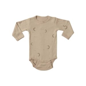 Kids Baby Girls Boys Spring Cute Cotton Moon Dinosaur Print Long Sleeve Round Neck Bodysuit