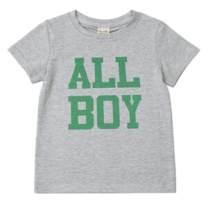 Boys Simple Letter Pattern Casual T-Shirt