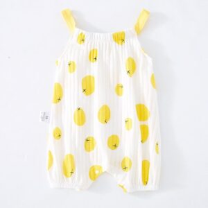 Toddlers Newborn Baby Fashion Girls Boys Casual Basic Cartoon Print Sleeveless Thin Romper
