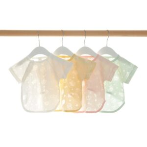 Toddlers Newborn Baby Fashion Girls Boys Casual Basic Solid Color Short Sleeve Thin Top