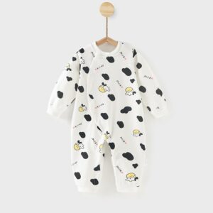 Toddlers Newborn Baby Fashion Girls Boys Casual Basic Cartoon Print Long Sleeve Thin Jumpsuit