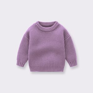 Toddlers Newborn Baby Fashion Girls Boys Casual Basic Long Sleeve Solid Color Knitted Top