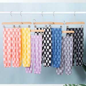 Children Kids Baby Fashion Girls Boys Basic Casual Plaid Print Thin Pants