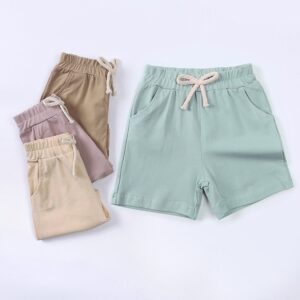 Children Kids Baby Fashion Girls Boys Basic Casual Solid Color Shorts
