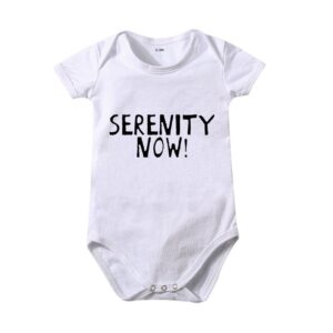Toddlers Newborn Baby Fashion Girls Boys Casual Basic Short Sleeve Serenity Now Letter Print Bodysuit